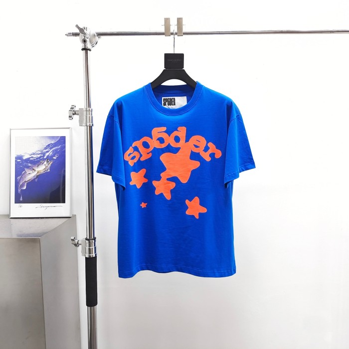 Sp5der [Big & Tall for weights up to 220 lbs]1:1 quality version 3D Puff Print Star & Letter Tee 3 colors 29458694