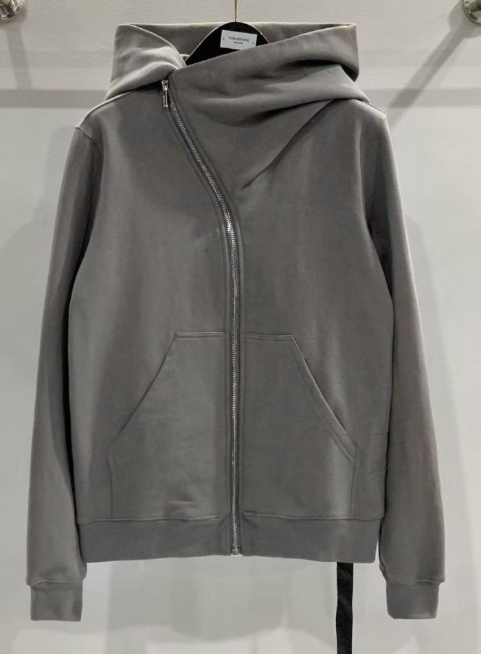 Rick Owens 1:1 quality version Small Label Streamer Diagonal Zip Wizard Hoodie 5 colors 29214048