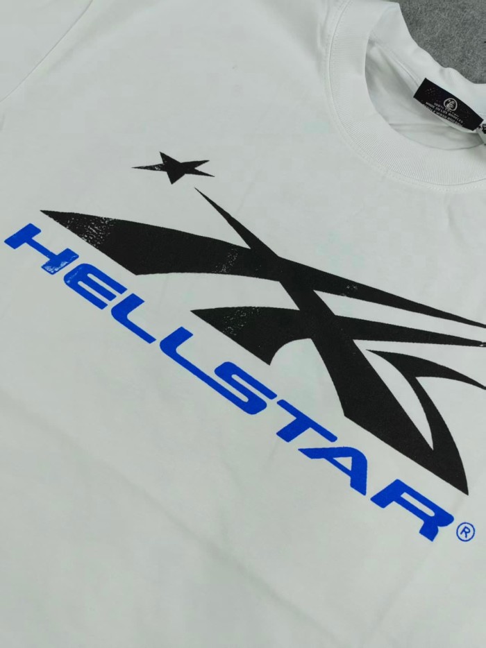 Hellstar Studio Blue logo rubber print Tee