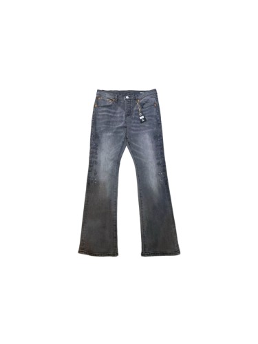 Purple Brand 1:1 quality version Vertical Rhinestone Dollar Sign Slim Flare Washed Denim Jeans 29461410