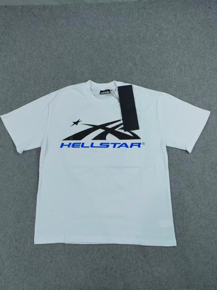 Hellstar Studio Blue logo rubber print Tee
