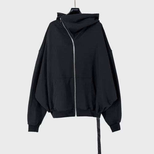 Rick Owens 1:1 quality version Small Label Streamer Diagonal Zip Wizard Hoodie 5 colors 29214048