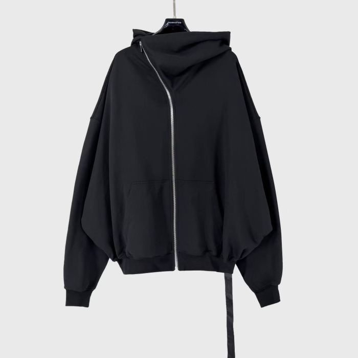 Rick Owens 1:1 quality version Small Label Streamer Diagonal Zip Wizard Hoodie 5 colors 29214048