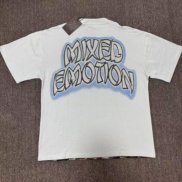 Mixed Emotion Front Two Angel Forest Graphic Hotfix Rhinestone Gothic Letter T-shirt 2 colors 29463377