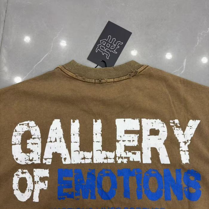 Mixed Emotion Front Letter Portrait Collage Back Slogan Text Print Distressed Rip Washed T-shirt 29463087