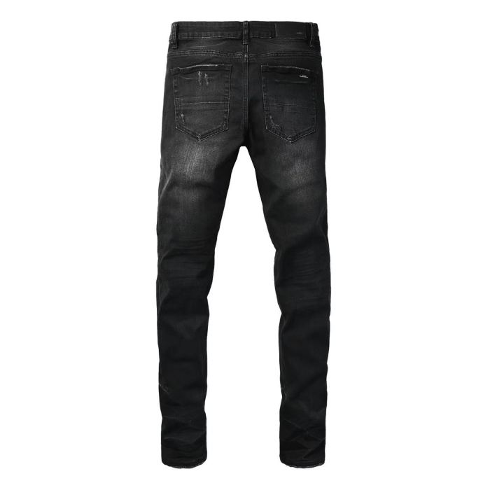 Amiri 1:1 quality version Wash Ripped Paisley Bandana Lining Distressed Slim Fit Jeans 29465201
