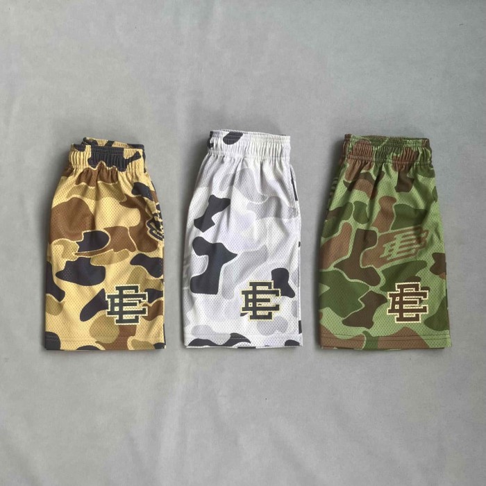 [50% Off]Eric Emanuel 1:1 quality version Camouflage Style Mesh Quick Dry Athletic Shorts 3 colors