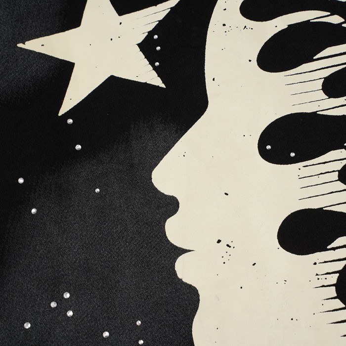 Hellstar Studio Nebula Smoke Print Hotfix Rhinestone Letter Flame Face Star Long Sleeve T-Shirt 2 colors 29468657