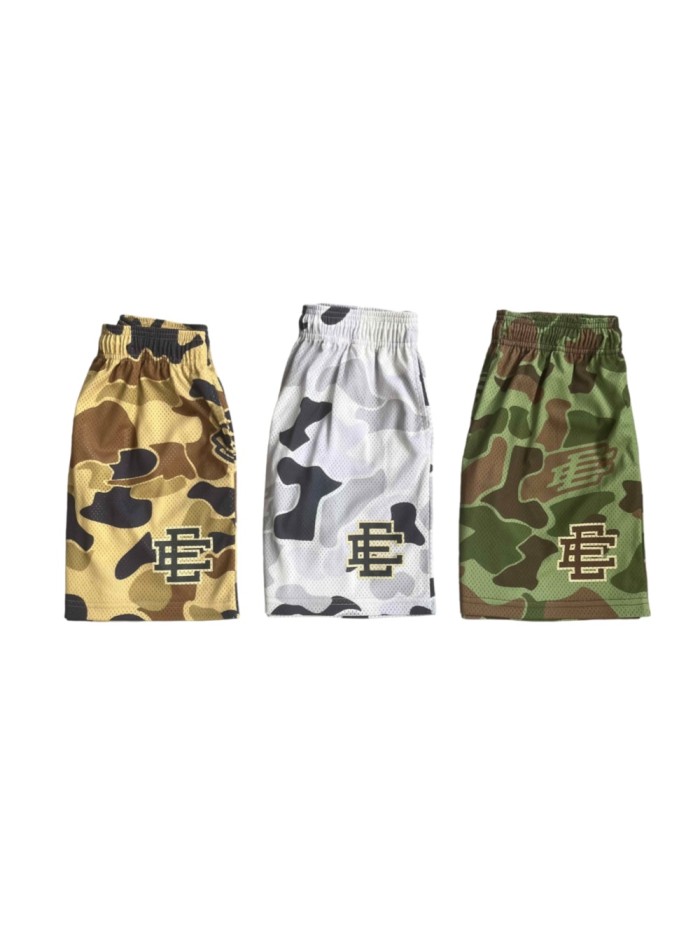 [50% Off]Eric Emanuel 1:1 quality version Camouflage Style Mesh Quick Dry Athletic Shorts 3 colors