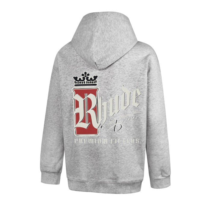 Rhude Premium Filters Vintage Cigarette Crown R Crest Print Pullover Hoodie 2 colors 29471892