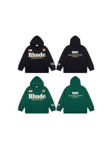 Rhude Domaine Dujac French Wine Château Crest Print Pullover Hoodie 2 colors 29471963