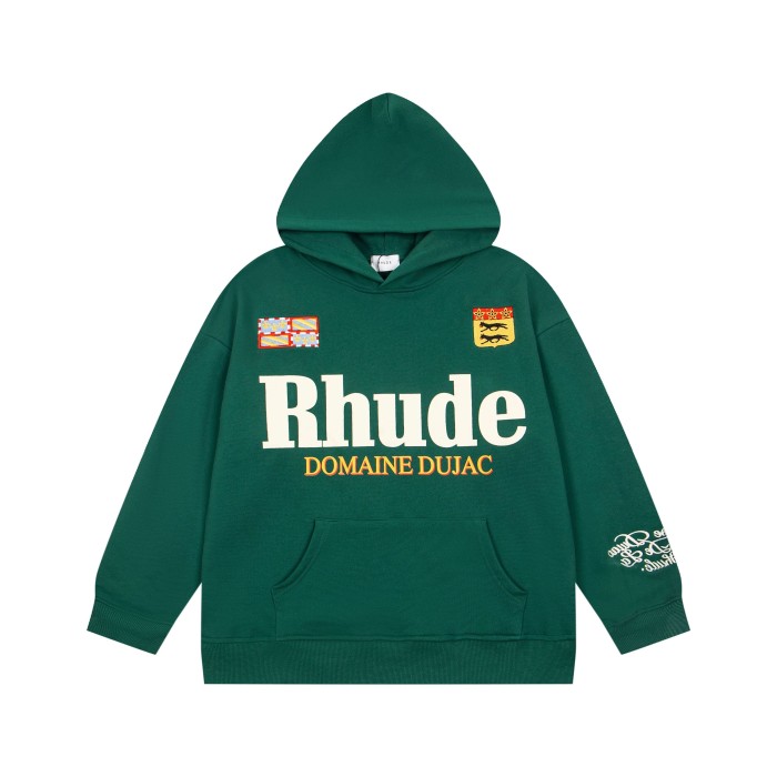 Rhude Domaine Dujac French Wine Château Crest Print Pullover Hoodie 2 colors 29471963