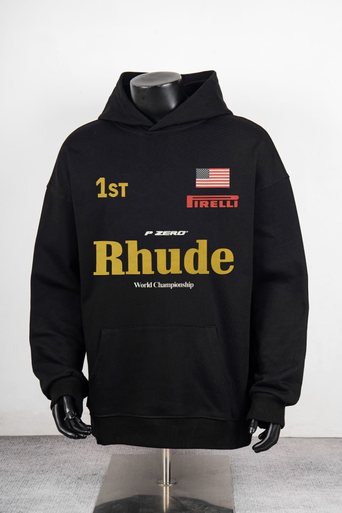 Rhude Pirelli F1 World Championship Racing Multi Logo Print Pullover Hoodie 29471941