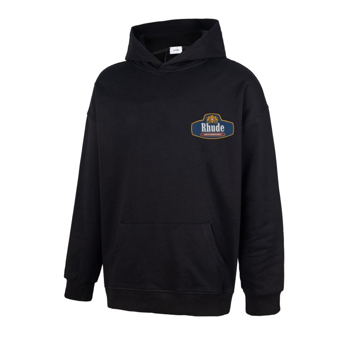 Rhude Motorsport Monaco Grand Prix Racing Double Lion Crest Print Pullover Hoodie 2 colors 29471343