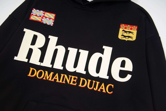 Rhude Domaine Dujac French Wine Château Crest Print Pullover Hoodie 2 colors 29471963