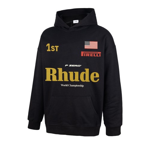 Rhude Pirelli F1 World Championship Racing Multi Logo Print Pullover Hoodie 29471941