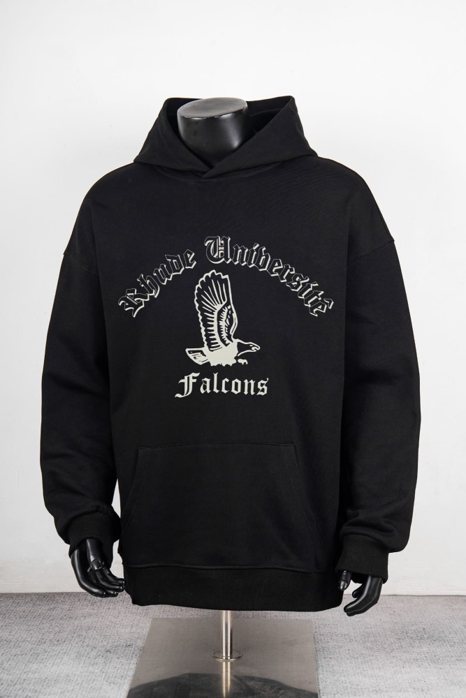Rhude Universite Falcons Vintage College Varsity Falcon Gothic Font Print Pullover Hoodie 2 colors 29471905