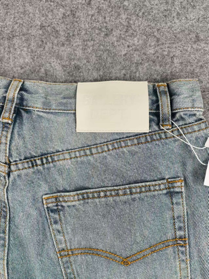 Basic High Street Washed Micro Blue Spliced Jeans 3 colors