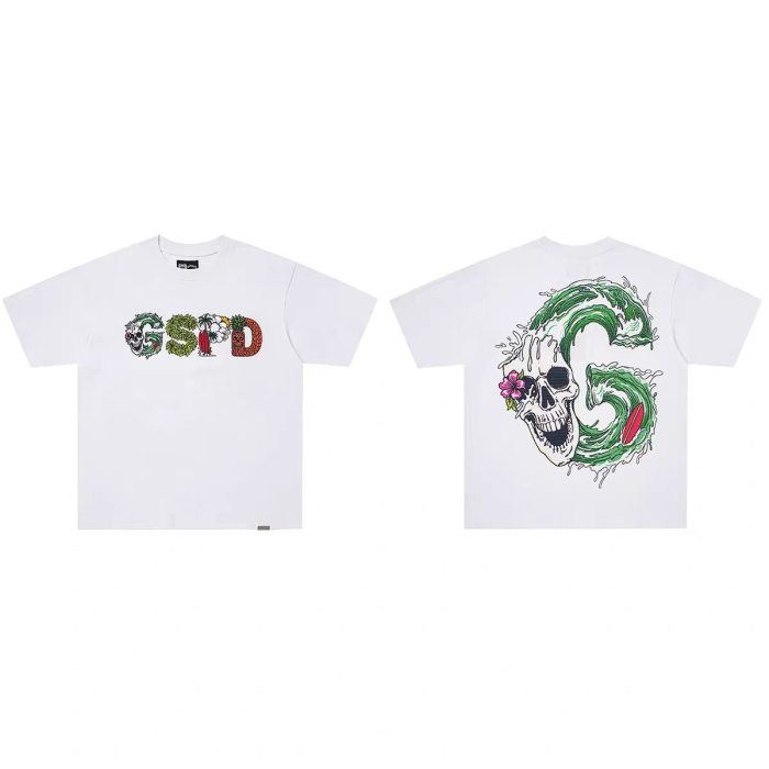 Godspeed 1:1 quality version American Street Washed Skull Reaper Samurai T-shirt 32 colors 29474749