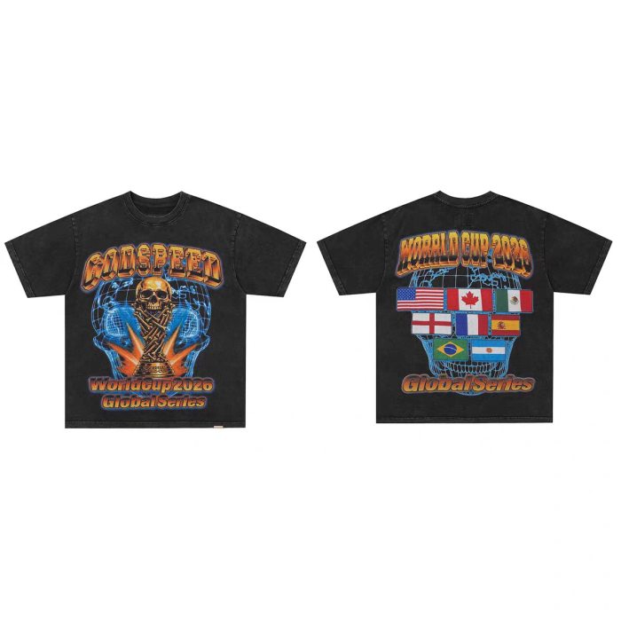 Godspeed 1:1 quality version American High Street Skull Racer Multi Flag T-shirt 21 colors 29474775