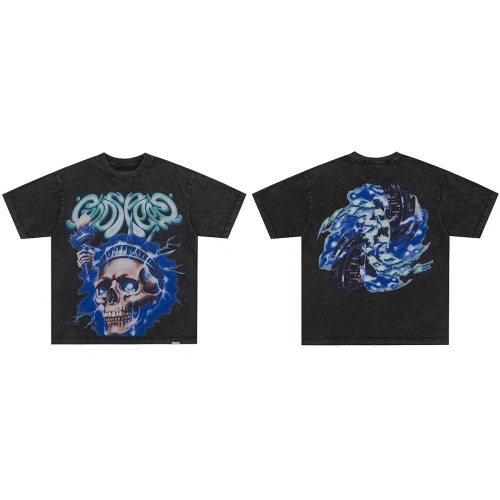 Godspeed 1:1 quality version American Street Washed Skull Reaper Samurai T-shirt 32 colors 29474749