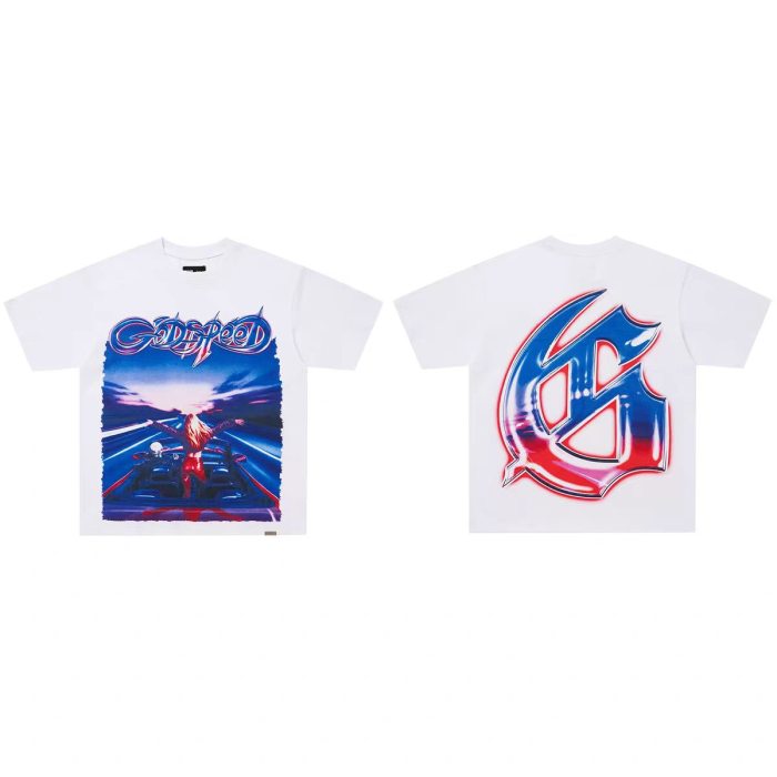 Godspeed 1:1 quality version American Street Washed Skull Reaper Samurai T-shirt 32 colors 29474749