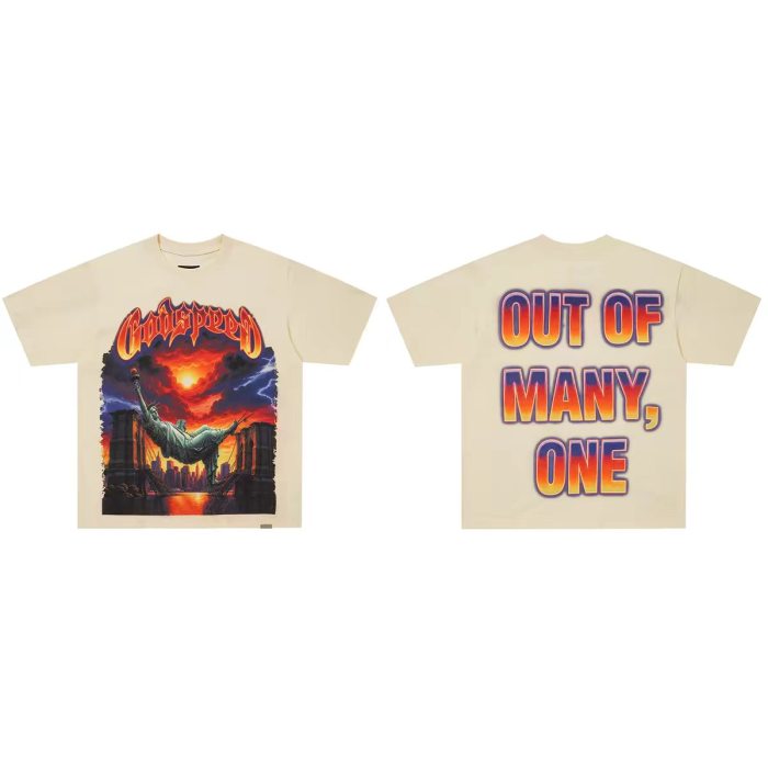 Godspeed 1:1 quality version American High Street Washed Vintage Skull Unisex T-shirt 30 colors 29474731