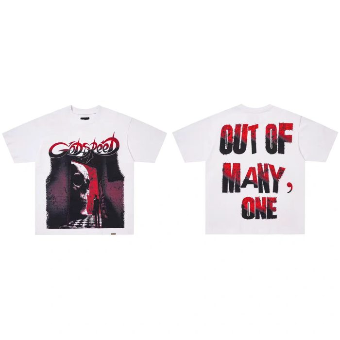 Godspeed 1:1 quality version American High Street Washed Vintage Skull Unisex T-shirt 30 colors 29474731