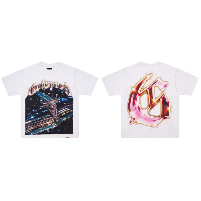 Godspeed 1:1 quality version American High Street Skull Racer Multi Flag T-shirt 21 colors 29474775