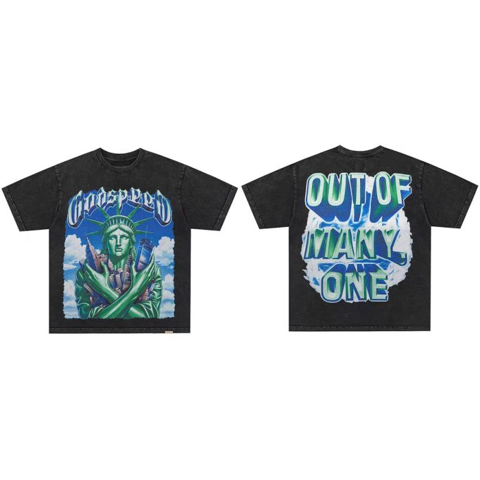 Godspeed 1:1 quality version American Street Washed Skull Reaper Samurai T-shirt 32 colors 29474749