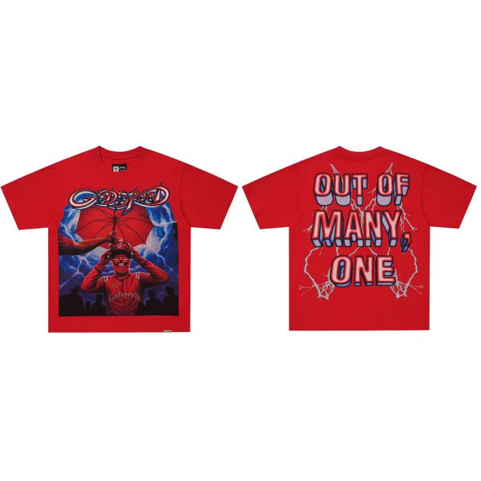 Godspeed 1:1 quality version American High Street Skull Racer Multi Flag T-shirt 21 colors 29474775