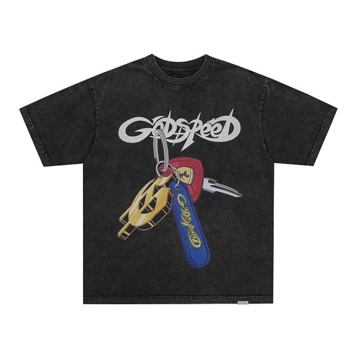 Godspeed 1:1 quality version American Street Washed Skull Reaper Samurai T-shirt 32 colors 29474749