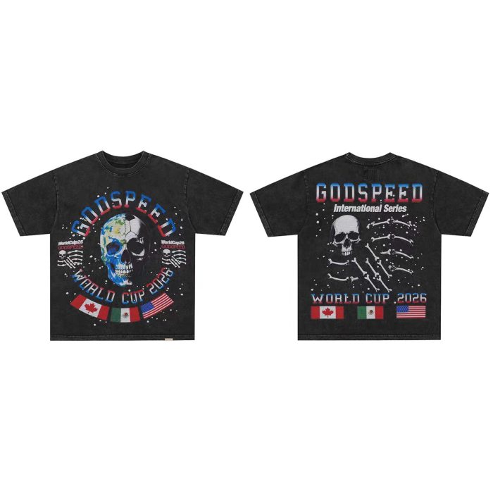 Godspeed 1:1 quality version American High Street Skull Racer Multi Flag T-shirt 21 colors 29474775