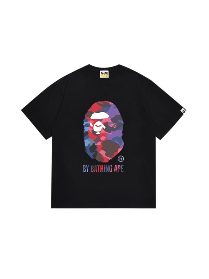 [50% Off]A Bathing Ape Bape Gradient Camouflage Big Ape Head Letter Print Tee 2 colors 27022903