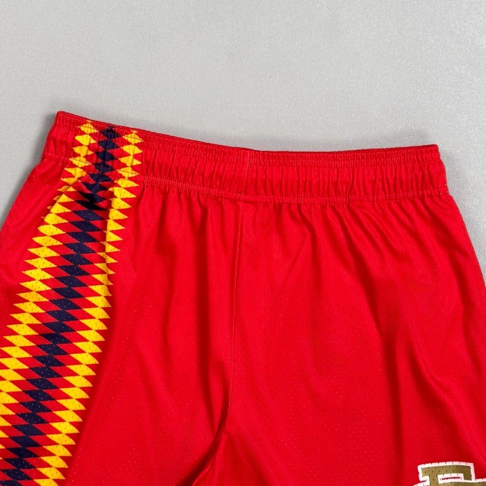 Eric Emanuel 1:1 quality version Mesh Yellow Black Zigzag Geometric Logo Embroidery Athletic Shorts 29475119