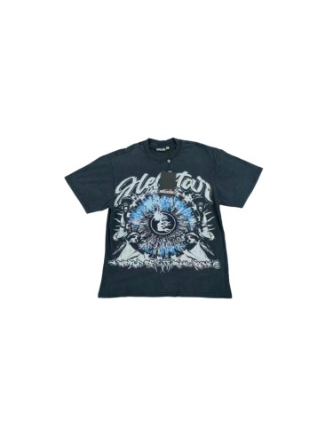 Hellstar Studio Burst Letter Eye Print Washed Version Tee