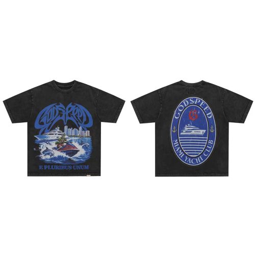 Godspeed 1:1 quality version American High Street Washed Vintage Skull Unisex T-shirt 30 colors 29474731
