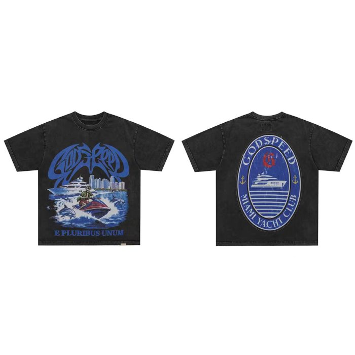 Godspeed 1:1 quality version American High Street Washed Vintage Skull Unisex T-shirt 30 colors 29474731