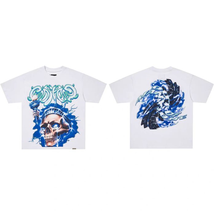 Godspeed 1:1 quality version American Street Washed Skull Reaper Samurai T-shirt 32 colors 29474749