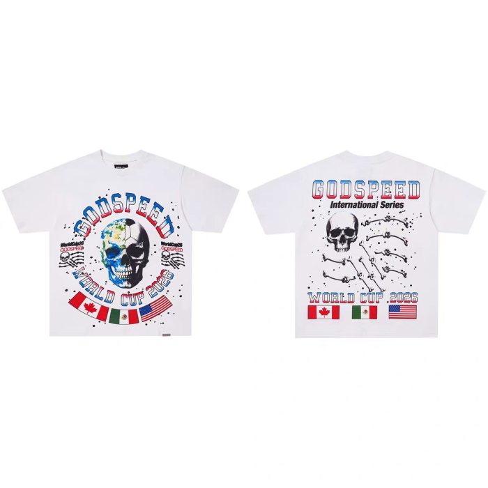 Godspeed 1:1 quality version American High Street Skull Racer Multi Flag T-shirt 21 colors 29474775