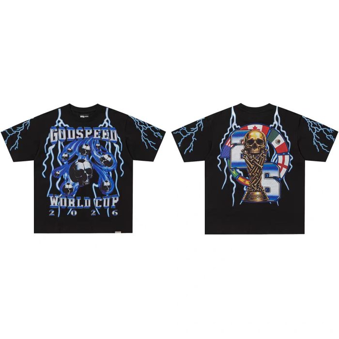 Godspeed 1:1 quality version American High Street Skull Racer Multi Flag T-shirt 21 colors 29474775