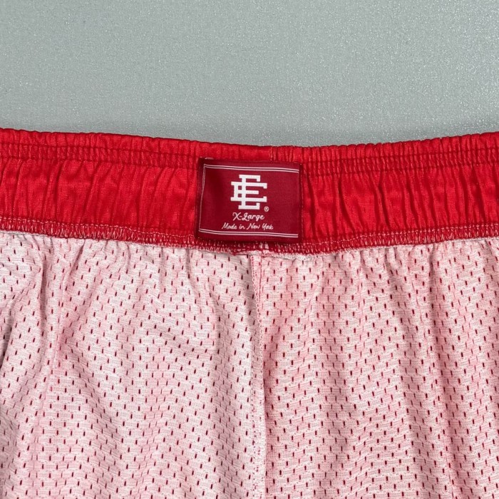 Eric Emanuel 1:1 quality version Mesh Yellow Black Zigzag Geometric Logo Embroidery Athletic Shorts 29475119