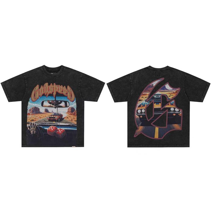Godspeed 1:1 quality version American Street Washed Skull Reaper Samurai T-shirt 32 colors 29474749