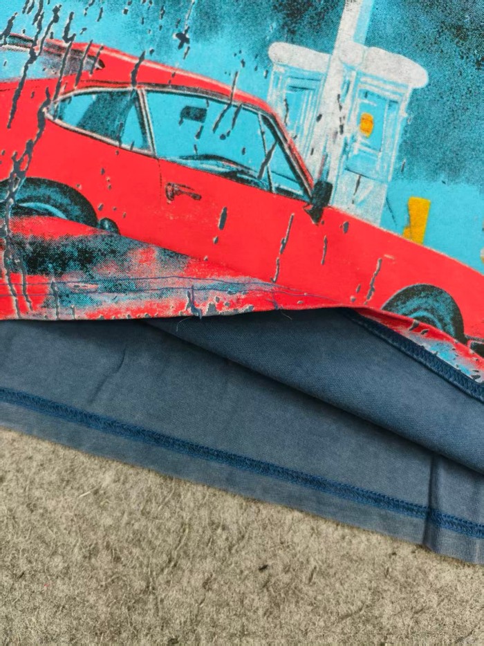 Godspeed Gas Station Skull Printed Washed Version Long Sleeve T-Shirt 4 colors 28128574