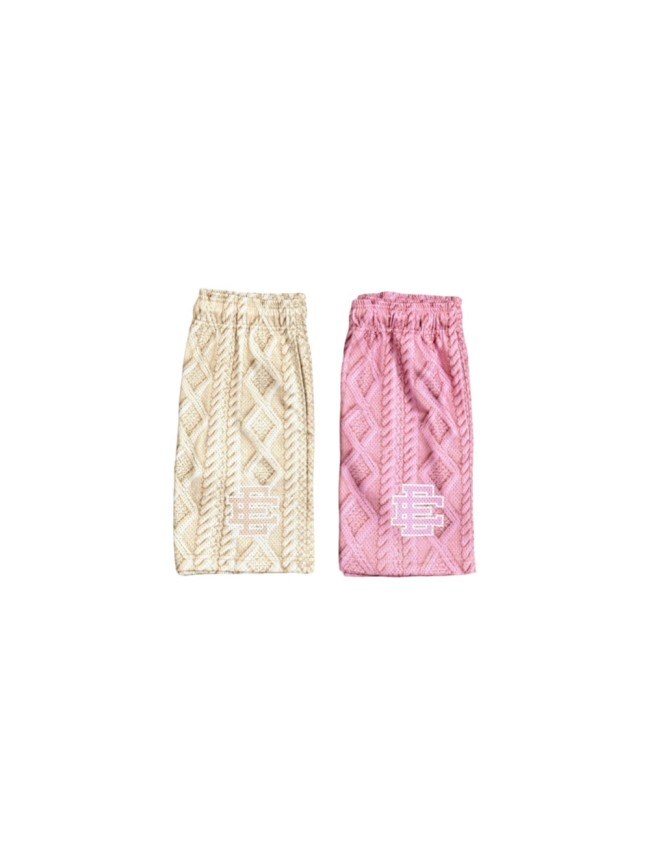 Eric Emanuel 1:1 quality version EE Cable Knit Texture Print Mesh Logo Mesh Shorts 29478220