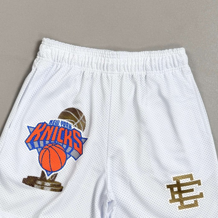 Eric Emanuel 1:1 quality version New York Knicks Team Logo Trophy Mesh Logo Athletic Shorts 29478104