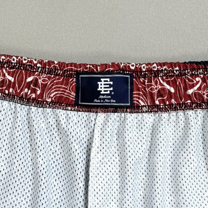 Eric Emanuel 1:1 quality version Hawaiian Tropical Floral Palm Print Mesh Logo Embroidery Athletic Shorts 29477448
