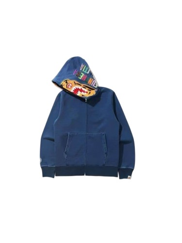 A Bathing Ape Bape 1:1 quality version Tiger Head Colorful Letter Embroidery Full Zip Hoodie 29478020