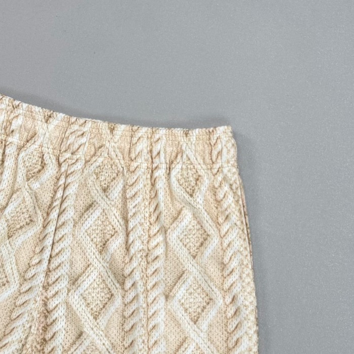 Eric Emanuel 1:1 quality version EE Cable Knit Texture Print Mesh Logo Mesh Shorts 29478220