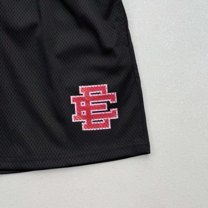 Eric Emanuel 1:1 quality version Mesh Red Glitter Logo Embroidery Athletic Shorts 2 colors 29477678